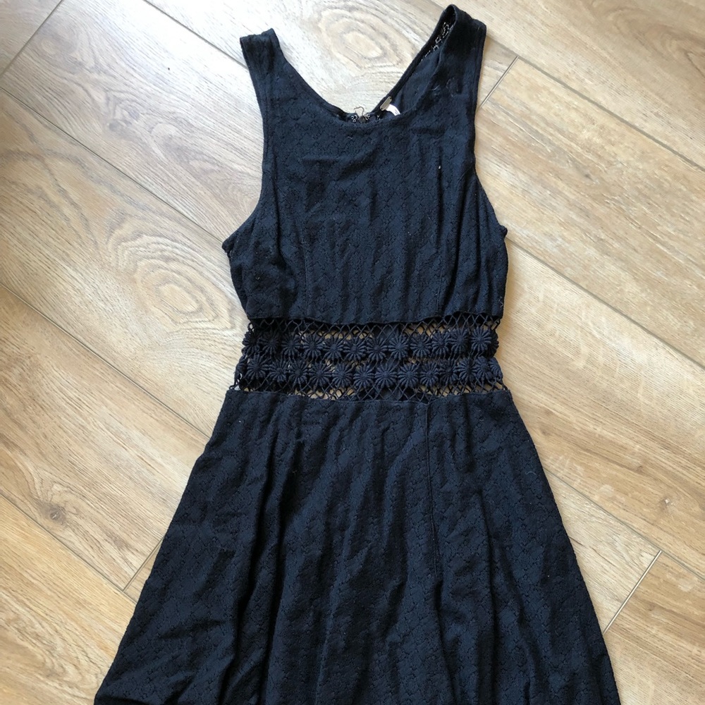 Free People Eyelet Black Dress